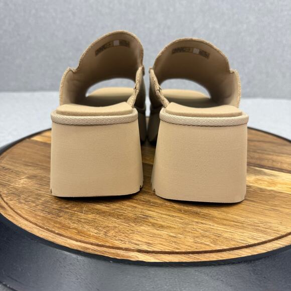 UGG New Heights Slide Sandals Women's 10 Mustard Seed Suede [1167476] - Picture 4 of 6